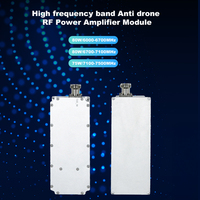 Module d'amplificateur de puissance RF GaN 80W 6000-7500MHz Ultra-large bande Système anti-UAV Numérique Faible bruit Haute efficacité