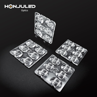 Lentille optique collimateur LED HONJU TIR en PC, plan-convexe, anti-éblouissement pour l'éclairage d'ingénierie intérieur/extérieur