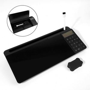 Pizarra de Borrado en Seco para Oficina, Vidrio Negro, Escritorio, Teclado, Calculadora, Notas, Pizarra Blanca con Lámpara - Product Image 3
