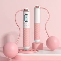 Cordon de saut sans fil 2-en-1 de luxe en ABS de haute qualité avec affichage numérique LED, lesté et à longueur réglable pour le fitness professionnel