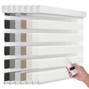 Stores zébrés électriques intelligents ZSTARR contrôlés par WiFi et Google Alexa, avec tissu occultant jour/nuit pour la décoration <span class=keywords><strong>de</strong></span> fenêtre - Product Image 2