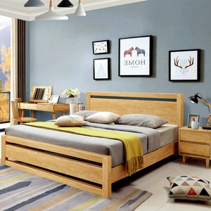 Lit en bois classique pour chambre à coucher, idéal pour enfants ou adultes - Product Image 2