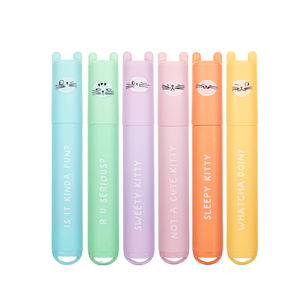 M & G — Mini illuminateur couleur <span class=keywords><strong>Pastel</strong></span>, assortiment de 6 couleurs assorties, stylo et marqueur, fourniture de papeterie pour enfants et étudiants - Product Image 1
