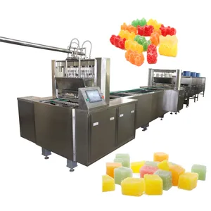 Línea de producción de caramelos blandos de gelatina completamente automática de alta calidad, máquina para hacer caramelos de goma