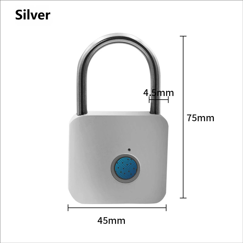 Cadenas rond argenté - 30 empreintes digitales