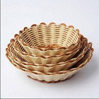 Panier à pain ovale en paille synthétique PP tressé à la main, panier de service et de rangement pour aliments et fruits, idéal pour la cuisine et les restaurants