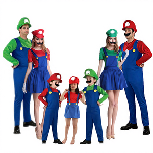 Costumes de cosplay amusants pour enfants, thème Luigi, pour Halloween, carnaval, spectacle de scène, en polyester - Product Image 3