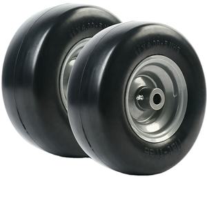Pneus et roues de tondeuse à gazon en PVC plats non gonflables de 11x4.00-<span class=keywords><strong>5</strong></span> pouces avec roulement à billes, nouveaux, articulés de <span class=keywords><strong>3</strong></span>/4 ou <span class=keywords><strong>5</strong></span>/<span class=keywords><strong>8</strong></span> pouces - Product Image 1
