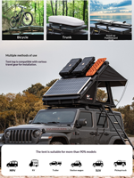 Carpa de Techo Rígida para Camping, Carpa de Techo para Auto de Cuatro Lados, Carpa Plegable de Doble Capa de ABS para SUV, Todoterreno, Camping Autónomo