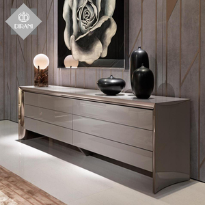 Made in China Bedroom Tall Wood Frame <strong>Storage</strong> Mirrored Finished <strong>Chest</strong> Hamilton Luxury Leather Cover <strong>Chest</strong> of Drawers - Product Image 2