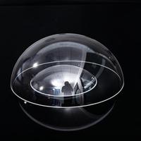 Lentille hémisphérique dôme en verre de quartz K9 Sapphire BK7 Super Large OEM pour caméra sous-marine