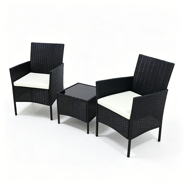 Weather Resistant Patio Furniture Set PE Rattan Wicker Armchair Set Outdoor Garden Living Room Furniture OEM