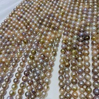 Collier de perles Vente en gros 9-13mm Strand de couleur étrange Chaîne de perles d'eau douce Edison Bijoux pour femmes