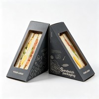Boîte d'emballage pour pâtisserie à ouverture facile, boîte à sandwich en carton blanc, boîte d'emballage pour gâteaux, boîtes en papier, boîte à sandwich non pliable