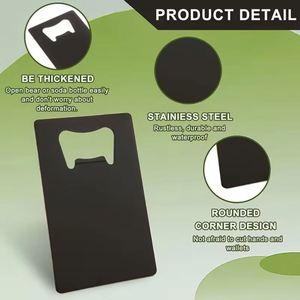 Sublimation Blank Stainless Steel Laser Engraved <b>Wallet</b> Sized Peach a Beer Custom Credit Card Bottle Opener - Product Image 3