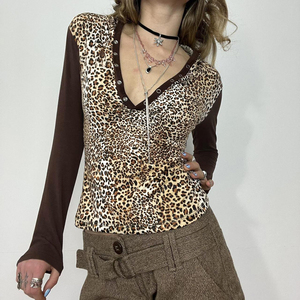 Camiseta de Manga Larga con Cuello en V de Encaje para Mujer, Novedad de Otoño, Jersey de Punto, Top Elástico Transpirable, Informal, para Oficina, Trabajo, Básico - Product Image 6