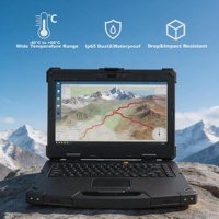 Nouvel ordinateur portable Intel entièrement robuste de 14 pouces pour PC industriel Type-C Noir IP65 Prise EU Conçu sur mesure pour une utilisation en extérieur Wi-Fi 6 pour 5.2