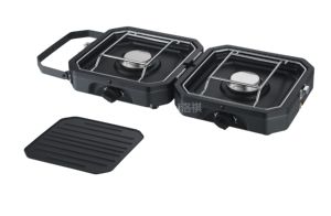 Réchaud de camping portable pliable à deux brûleurs 2026, à économie <span class=keywords><strong>d</strong></span>'énergie, pour la cuisson de steaks et la randonnée - Product Image 3
