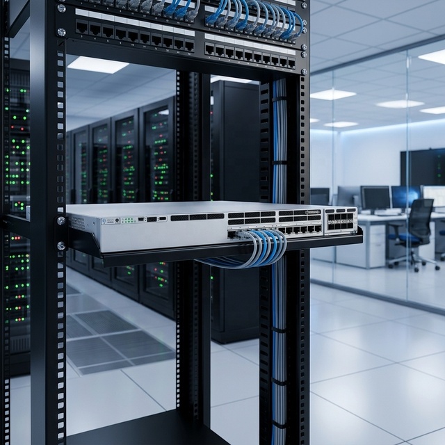 Switch Catalyst C9300X-12Y-E Layer 3 Fiber Switch 12x25G SFP28 Uplink Modular Stackable 1Tbps