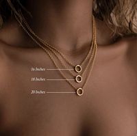 Collier en acier inoxydable avec pendentif cercle géométrique et chaîne à maillons plaquée or 18 carats pour femme, accessoires de bijoux DIY, cadeau
