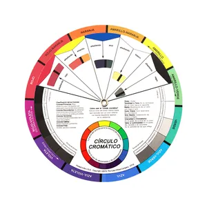Manicure Color Wheel Tattoo Pigment Wheel Color Mix Guide Chart Makeup Color Wheel