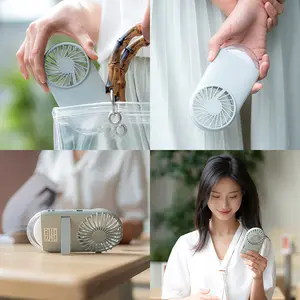 Personal Handheld USB Rechargeable Small Fan1800mAh Battery Night Light Mini Portable Pocket Fan For Travel Office