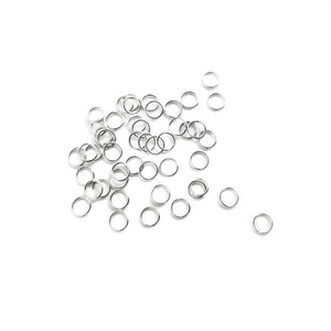 Anelli a cerchio Ilan 8mm in metallo bianco K 20G per la creazione di gioielli - Product Image 1