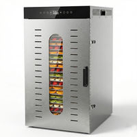 Déshydrateur alimentaire 24 plateaux en acier inoxydable 304, séchoir électrique à minuterie numérique, air chaud, certifié CE ETL, vente en gros directe usine