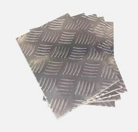 Lembaran Plat Aluminium Checker 4x8 Stucco 1100 1050 H24 Bermotif Embossed Tread untuk Platform Dek Trailer