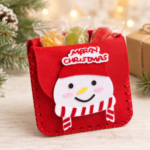 Grande Borsa in Feltro per Shopping Natalizio, Porta Regali Riutilizzabile con Logo e Colore Personalizzati - Product Image 2