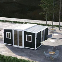 Maison conteneur préfabriquée extensible en acier galvanisé à chaud anti-corrosion FLKT, résistante aux intempéries et au feu, épaisseur 50-100 mm