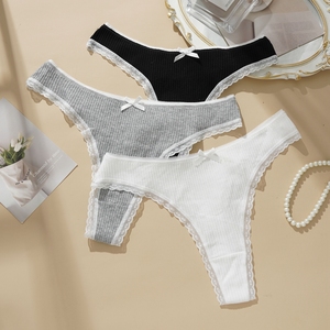 Ropa interior para niñas <span class=keywords><strong>con</strong></span> borde <span class=keywords><strong>de</strong></span> encaje <span class=keywords><strong>de</strong></span> tamaño europeo y americano <span class=keywords><strong>con</strong></span> <span class=keywords><strong>hilo</strong></span> <span class=keywords><strong>de</strong></span> lazo Tanga <span class=keywords><strong>de</strong></span> moda y sexy - Product Image 3