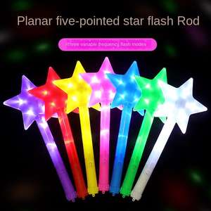 Bâton lumineux en forme d'étoile, vente en gros, lumières LED, baguette lumineuse, jouet, néon, fournitures pour concerts et fêtes, bâton lumineux magique, baguette d'étoile - Product Image 2