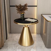 Table d'appoint de luxe en pierre frittée avec étagère pour canapé, chevet, balcon, salon, mobilier de maison