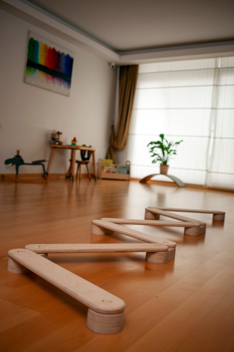 Juguete Motricidad Niños Tabla De Equilibrio De Madera Para Niños - Juguete Educativo 3-7 Años Con 6 Piezas Combinables Juego Equilibrio Madera Infantil