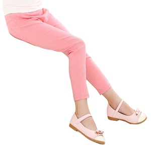 Tinta unita pantaloni corti aderenti in tinta unita leggings da ragazza color caramella per bambini leggings <span class=keywords><strong>collant</strong></span> per bambine - Product Image 4