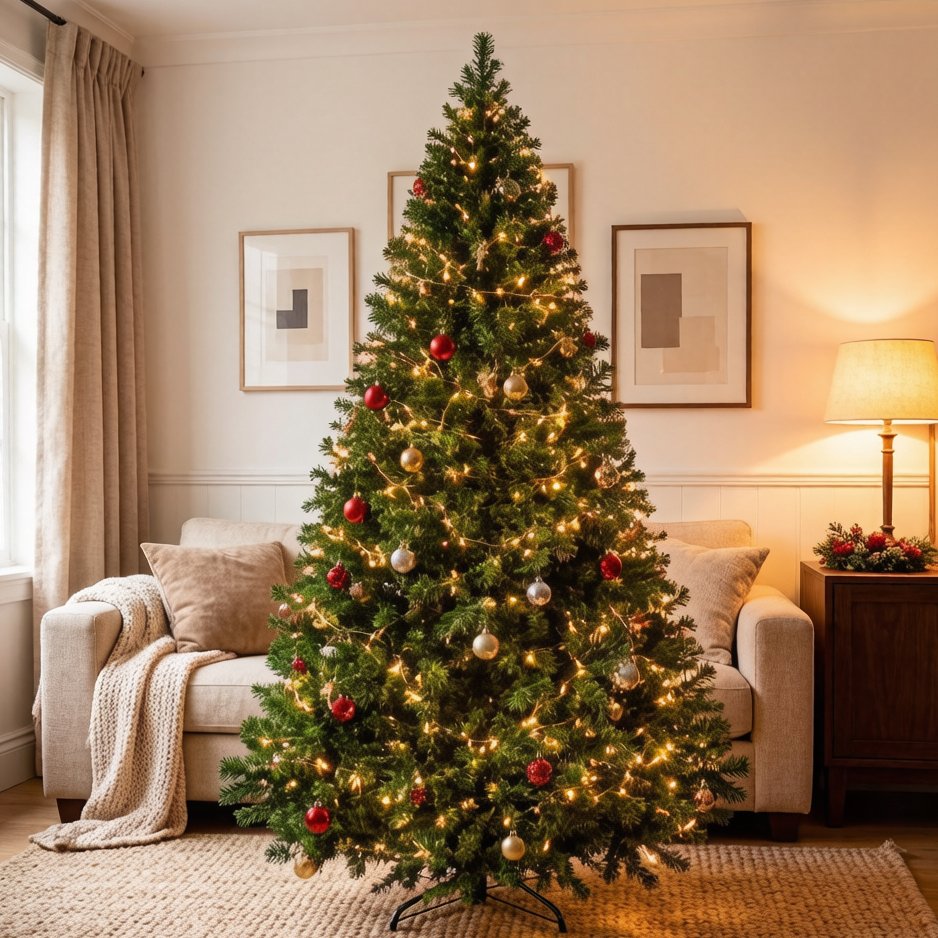 Premium Eco-Friendly Handmade Unlit Hinged Full Pine Dense Branches Realistic PVC Artificial Christmas Tree Decoration Tabletop