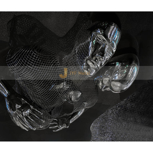 Sculptures en acier inoxydable finition miroir Art Déco ANW5481, formes uniques avec un savoir-faire exceptionnel - Product Image 5