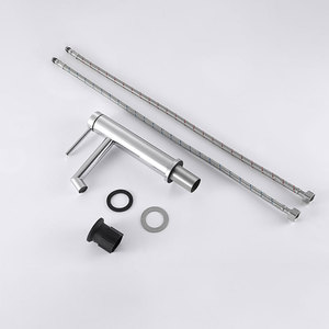 Stainless Steel Basin Faucet Single Handle Deck Mounted Ceramic Valve Core Single Hole Washbasin Faucet - Product Image 2