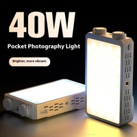 Lumière de beauté portable à trois températures de couleur pleine puissance 40W, lumière de remplissage pour la photographie en extérieur, petite lumière de remplissage