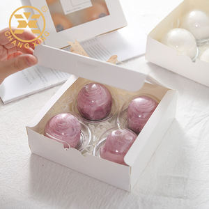 Embalaje de recuerdo de boda, caja de embalaje cuadrada de plástico mate para ventana de pastelería, cartón blanco con insertos - Product Image 3