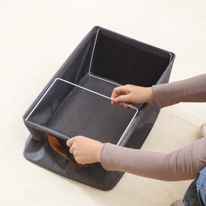 Hot bán ráp tủ quần áo quần áo tổ chức Lưu trữ hộp vải có thể giặt lưu trữ hộp Thùng quần áo hộp - Product Image 5