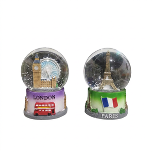 <span class=keywords><strong>Globo</strong></span> de Nieve de Resina Personalizado al por Mayor con Diseño de Londres y París, Torre Eiffel, Big Ben, para Regalo Turístico y Decoración del Hogar - Product Image 1