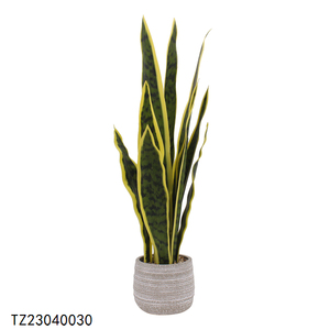 Para Tizen Planta de serpiente artificial al aire libre <span class=keywords><strong>Sansevieria</strong></span> Bonsai PE Plantas en maceta para jardín de boda o decoración de patio del hogar - Product Image 4