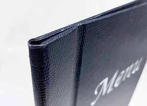 Petit MOQ Portemenu de restaurant à fixation par vis, couverture de menu imprimée, dossier de menu en cuir pour bar, hôtel, café - Product Image 5