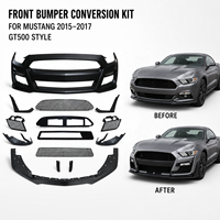 Remplacement pour Mustang 2015-2017, pare-chocs avant, mise à niveau vers un kit carrosserie de style GT500, kit de pare-chocs de voiture avec lampe