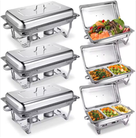 Réchaud rectangulaire en acier inoxydable pour buffet restauration 11L chauffage à l'alcool pour hôtels et restaurants fournitures de restaurant