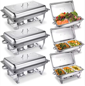 Réchaud rectangulaire en acier inoxydable pour buffet restauration 11L chauffage à l'alcool pour hôtels et restaurants fournitures de restaurant - Product Image 1