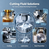 Fluide de refroidissement pour la coupe des métaux à grande vitesse pour CNC et tours, à base d'eau, antirouille, longue durée de vie des outils
