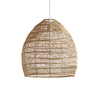 Lampe De tissage en bambou naturel fait à la main Lampada De Bambu Offre Spéciale d'usine lampes suspendues en osier suspension en rotin